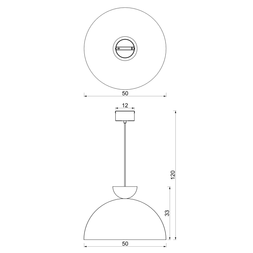 Suspension sur câble NEVIS 1xE27/15W/230V Ø 50 cm marron