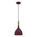 Suspension sur câble NOAK 1xE27/15W/230V bordeaux