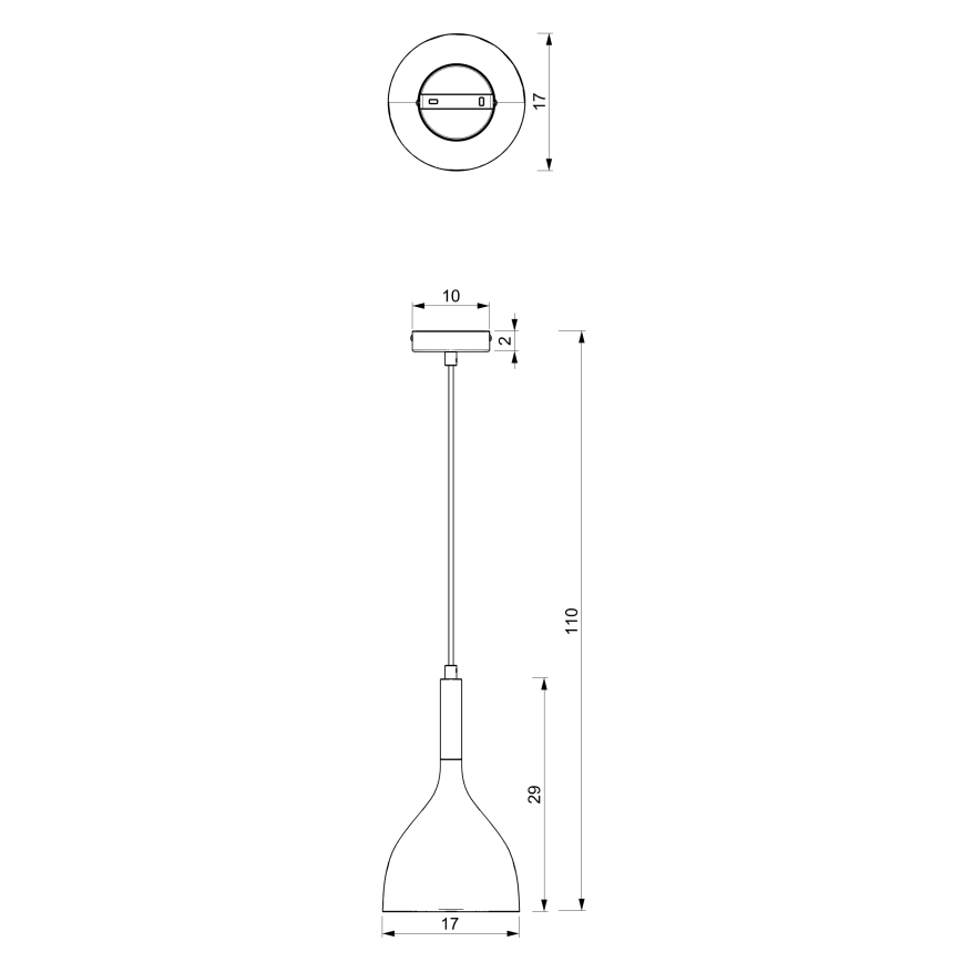 Suspension sur câble NOAK 1xE27/15W/230V crème