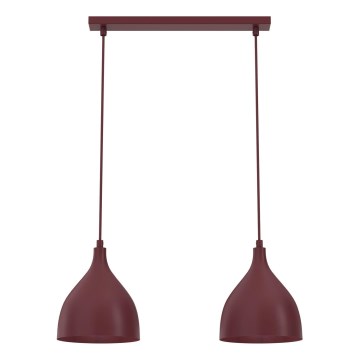 Suspension sur câble NOAK CLASSIC 2xE27/15W/230V bordeaux