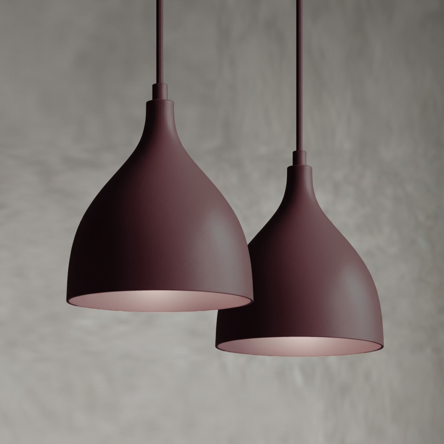Suspension sur câble NOAK CLASSIC 2xE27/15W/230V bordeaux