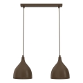 Suspension sur câble NOAK CLASSIC 2xE27/15W/230V marron