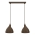 Suspension sur câble NOAK CLASSIC 2xE27/15W/230V marron