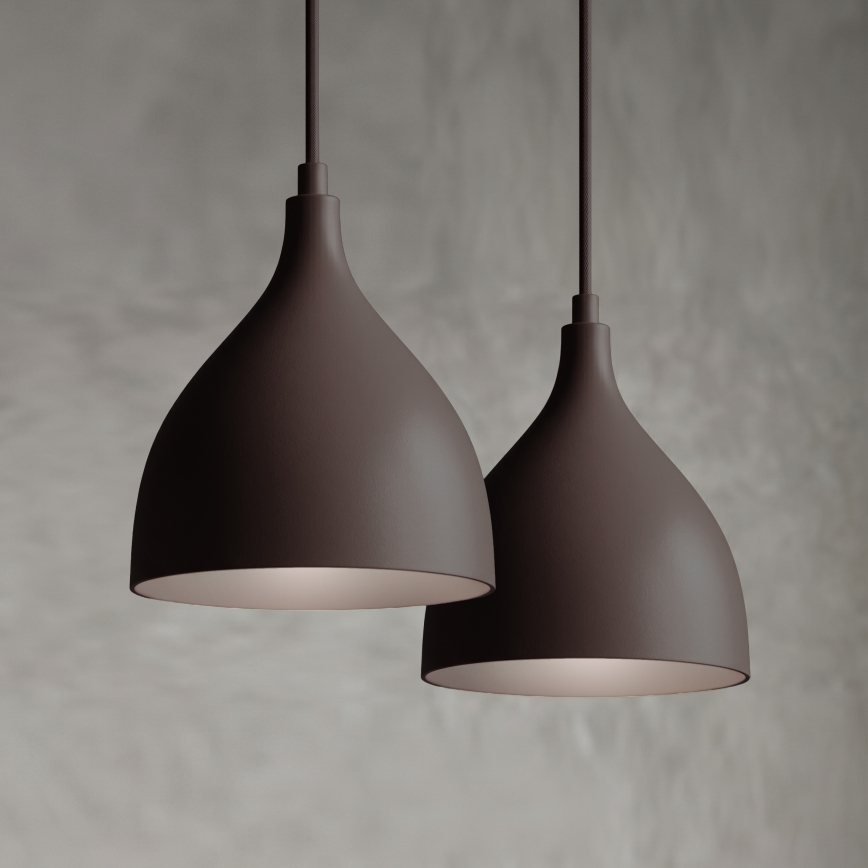 Suspension sur câble NOAK CLASSIC 2xE27/15W/230V marron