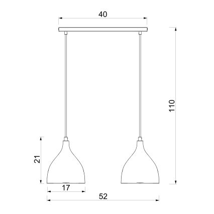 Suspension sur câble NOAK CLASSIC 2xE27/15W/230V marron