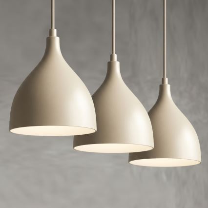 Suspension sur câble NOAK CLASSIC 3xE27/15W/230V beige