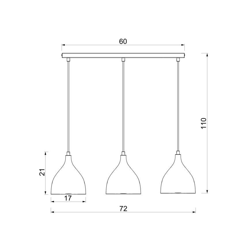 Suspension sur câble NOAK CLASSIC 3xE27/15W/230V beige
