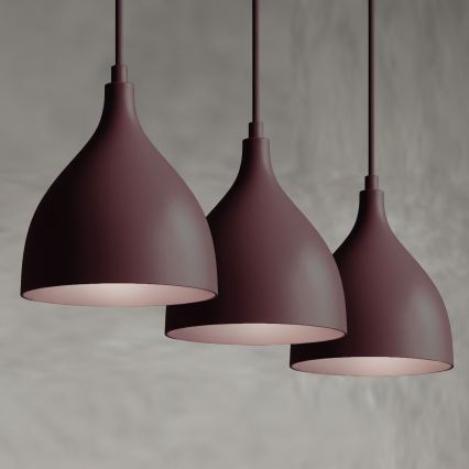 Suspension sur câble NOAK CLASSIC 3xE27/15W/230V bordeaux