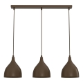 Suspension sur câble NOAK CLASSIC 3xE27/15W/230V marron