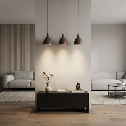 Suspension sur câble NOAK CLASSIC 3xE27/15W/230V marron