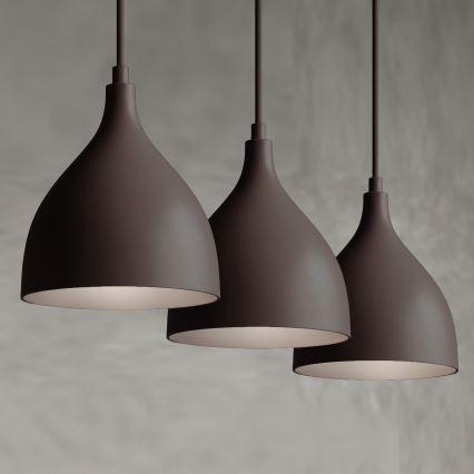 Suspension sur câble NOAK CLASSIC 3xE27/15W/230V marron