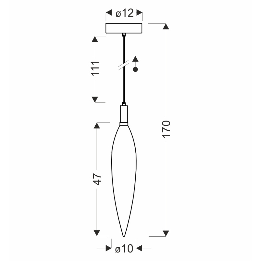 Suspension sur câble NORDIC 1xG9/5W/230V chrome noir