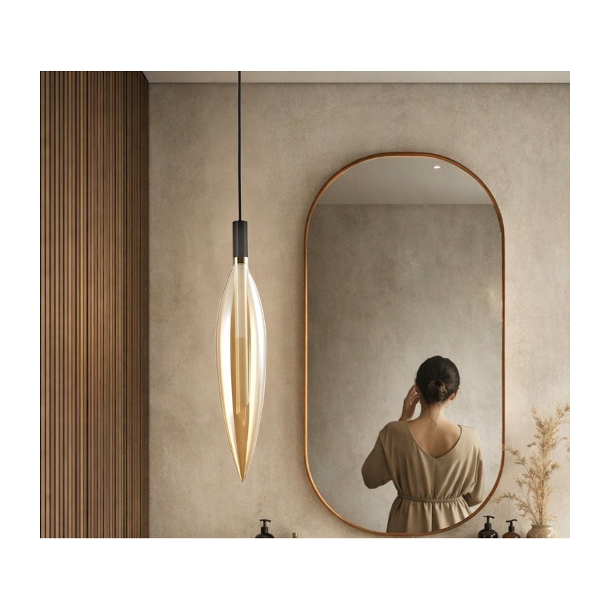 Suspension sur câble NORDIC 1xG9/5W/230V noir/beige fumé