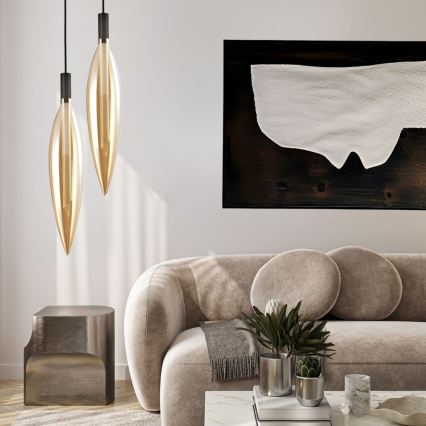 Suspension sur câble NORDIC 1xG9/5W/230V noir/beige fumé