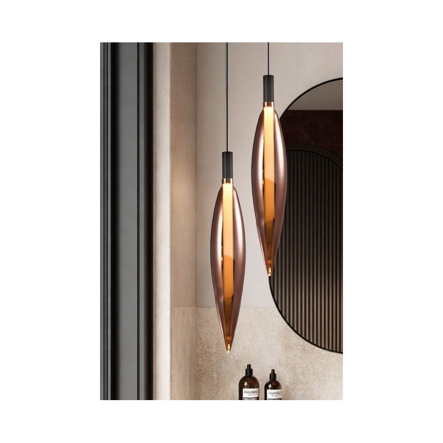 Suspension sur câble NORDIC 1xG9/5W/230V noir/cuivre