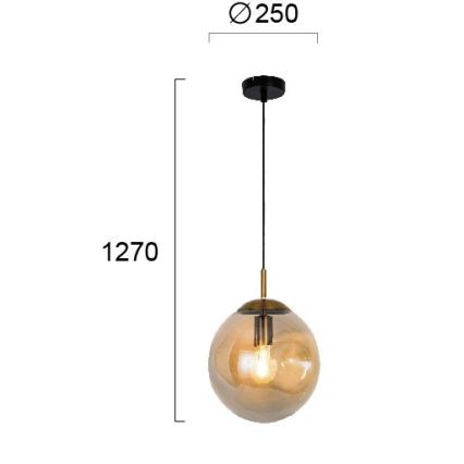 Suspension sur câble OSCAR 1xE27/40W/230V beige fumé