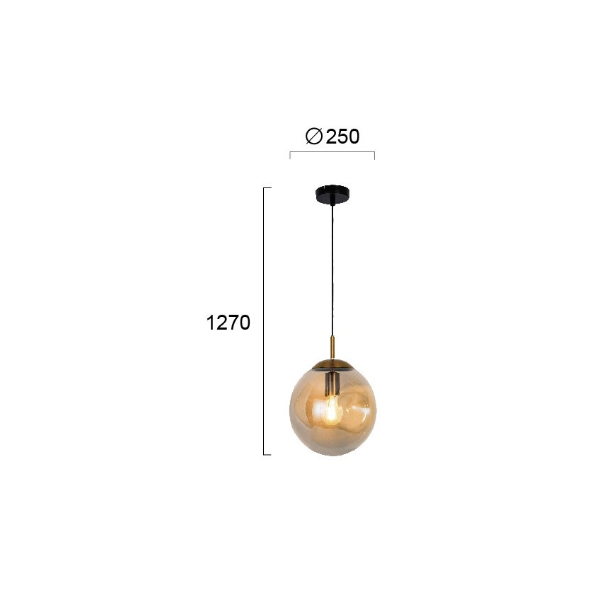 Suspension sur câble OSCAR 1xE27/40W/230V beige fumé