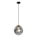 Suspension sur câble OSCAR 1xE27/40W/230V noir fumé