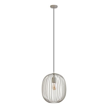 Suspension sur câble OVELLA 1xE27/15W/230V Ø 34 cm beige