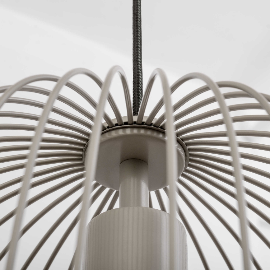 Suspension sur câble OVELLA 1xE27/15W/230V Ø 34 cm beige