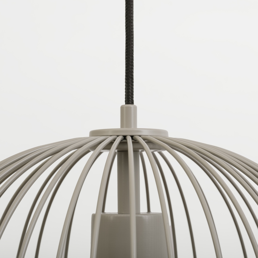 Suspension sur câble OVELLA 1xE27/15W/230V Ø 34 cm beige