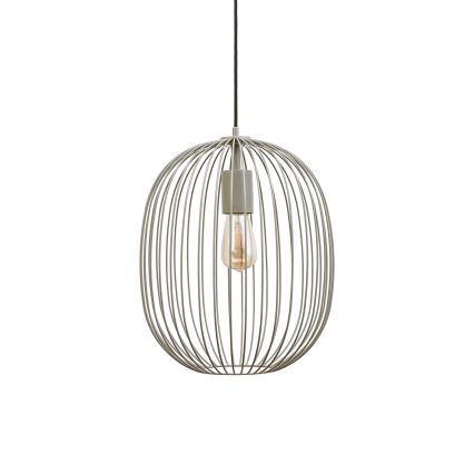 Suspension sur câble OVELLA 1xE27/15W/230V Ø 34 cm beige