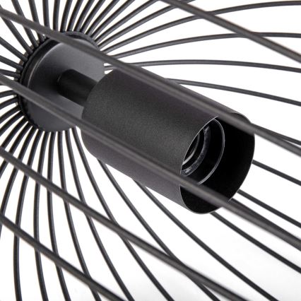 Suspension sur câble OVELLA 1xE27/15W/230V Ø 34 cm noir