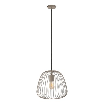 Suspension sur câble OVELLA 1xE27/15W/230V Ø 36 cm beige