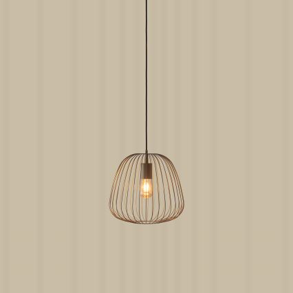 Suspension sur câble OVELLA 1xE27/15W/230V Ø 36 cm beige