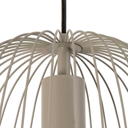 Suspension sur câble OVELLA 1xE27/15W/230V Ø 36 cm beige