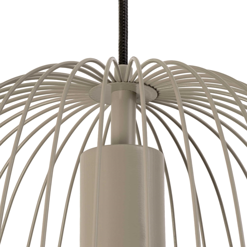 Suspension sur câble OVELLA 1xE27/15W/230V Ø 36 cm beige
