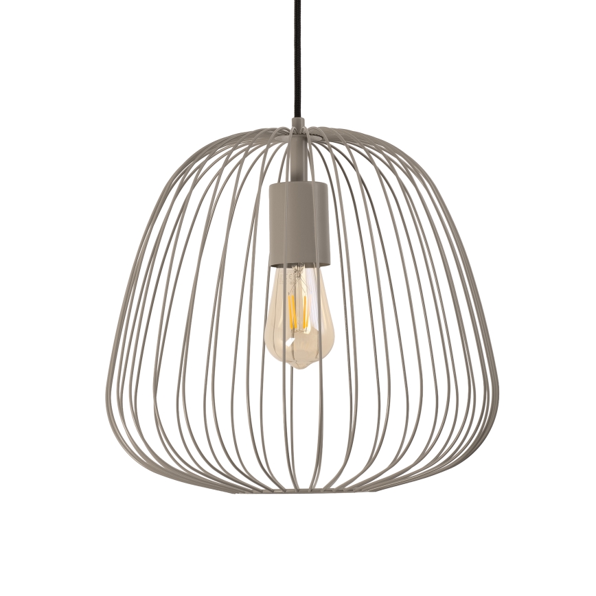 Suspension sur câble OVELLA 1xE27/15W/230V Ø 36 cm beige