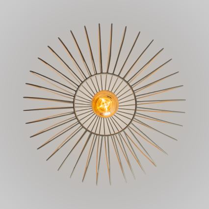Suspension sur câble OVELLA 1xE27/15W/230V Ø 36 cm crème