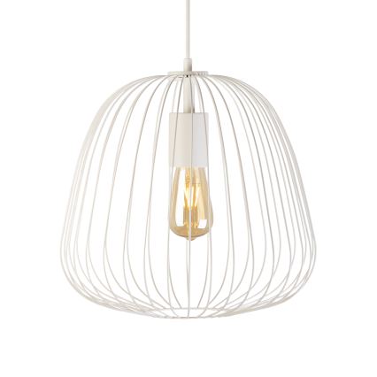 Suspension sur câble OVELLA 1xE27/15W/230V Ø 36 cm crème