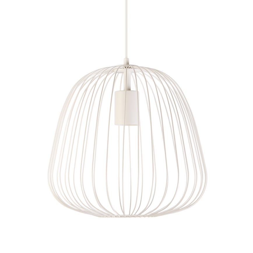 Suspension sur câble OVELLA 1xE27/15W/230V Ø 36 cm crème