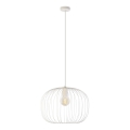 Suspension sur câble OVELLA 1xE27/15W/230V Ø 46 cm crème