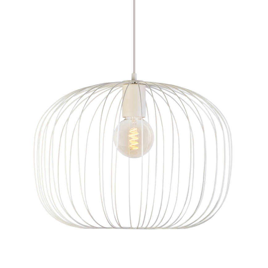 Suspension sur câble OVELLA 1xE27/15W/230V Ø 46 cm crème
