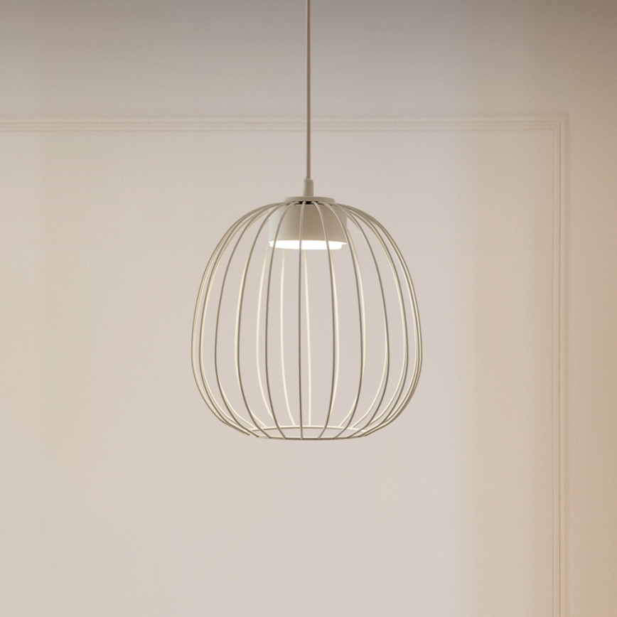 Suspension sur câble OVELLA 1xGX53/10W/230V Ø 25 cm crème