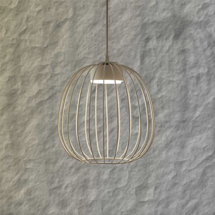 Suspension sur câble OVELLA 1xGX53/10W/230V Ø 25 cm crème