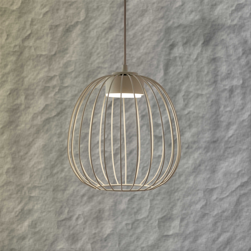 Suspension sur câble OVELLA 1xGX53/10W/230V Ø 25 cm crème