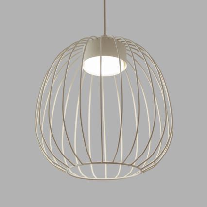 Suspension sur câble OVELLA 1xGX53/10W/230V Ø 25 cm crème
