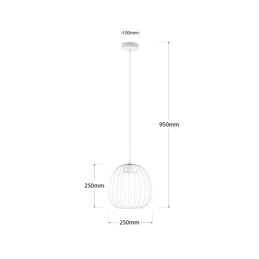 Suspension sur câble OVELLA 1xGX53/10W/230V Ø 25 cm crème