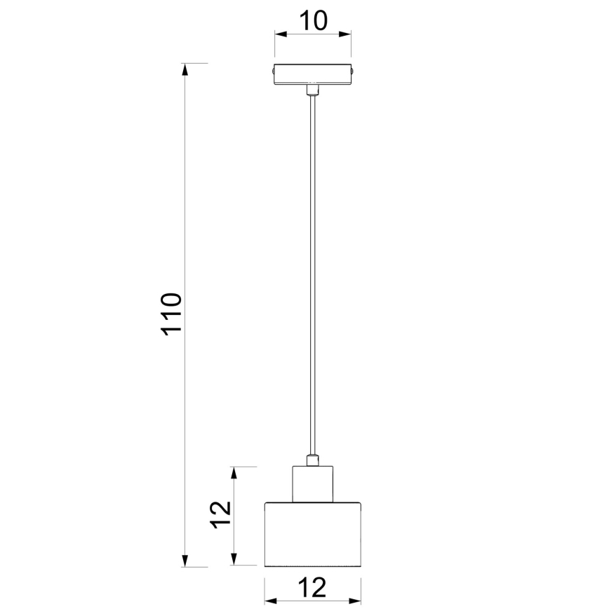 Suspension sur câble PARKLA 1xE27/15W/230V noire