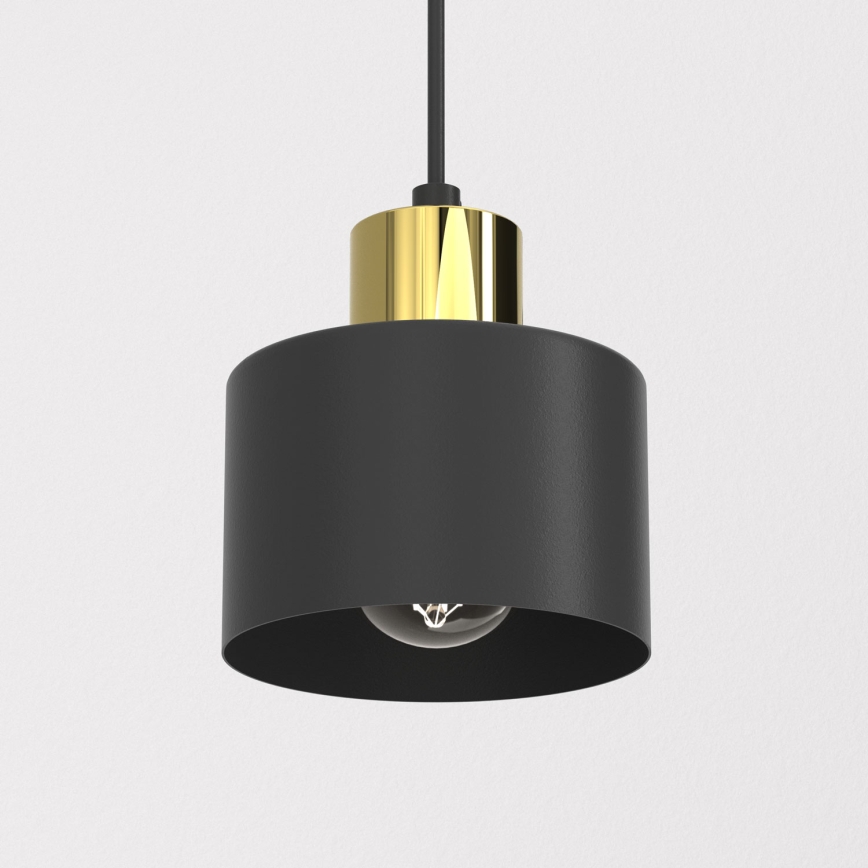 Suspension sur câble PARKLA 1xE27/15W/230V noire