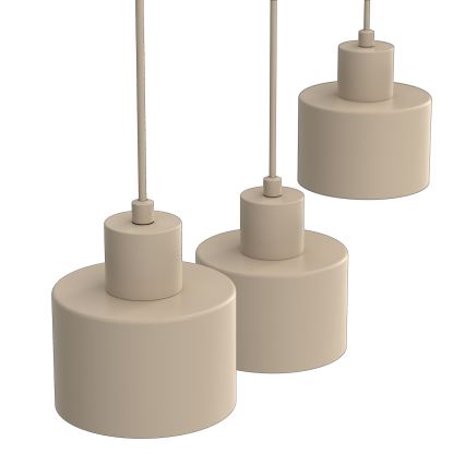Suspension sur câble PARKLA 3xE27/15W/230V beige