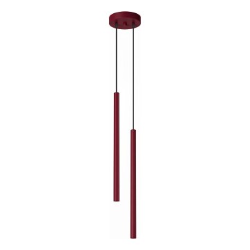 Suspension sur câble PASTELO 2xG9/8W/230V rouge