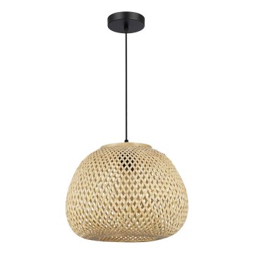 Suspension sur câble PETRA 1xE27/15W/230V Ø 35 cm bambou