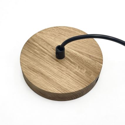 Suspension sur câble PIA 1xE27/60W/230V Ø 30 cm chêne