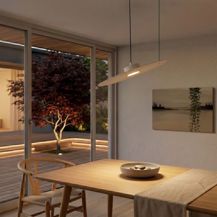 Suspension sur câble PIATTO 1xGX53/15W/230V diam. 45 cm beige