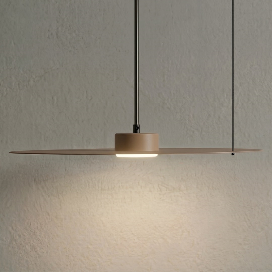 Suspension sur câble PIATTO 1xGX53/15W/230V diam. 45 cm beige